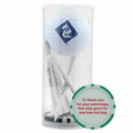 1 Ball 5 Tee Tube W/Poker Chip Ball Marker